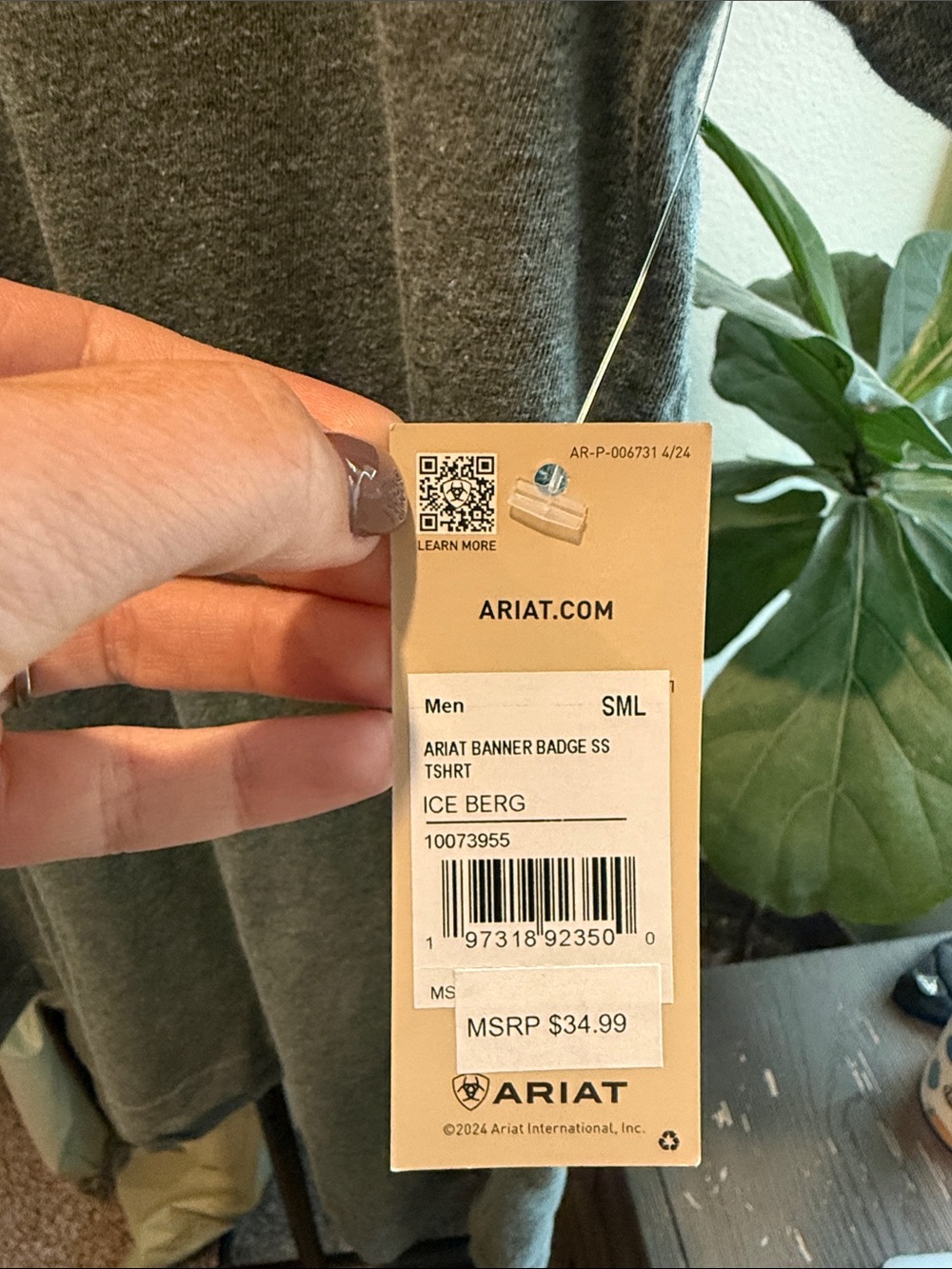 Tag on Clothing Item